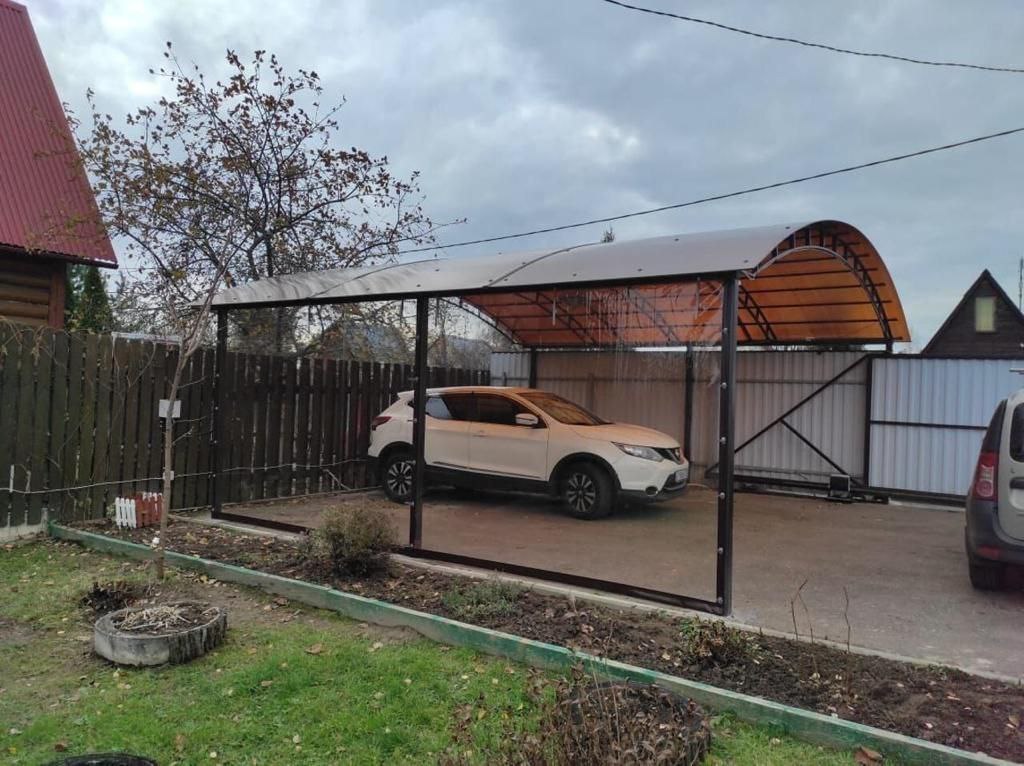 Прозрачные шторы ПВХ для навеса под автомобиль в Котовске